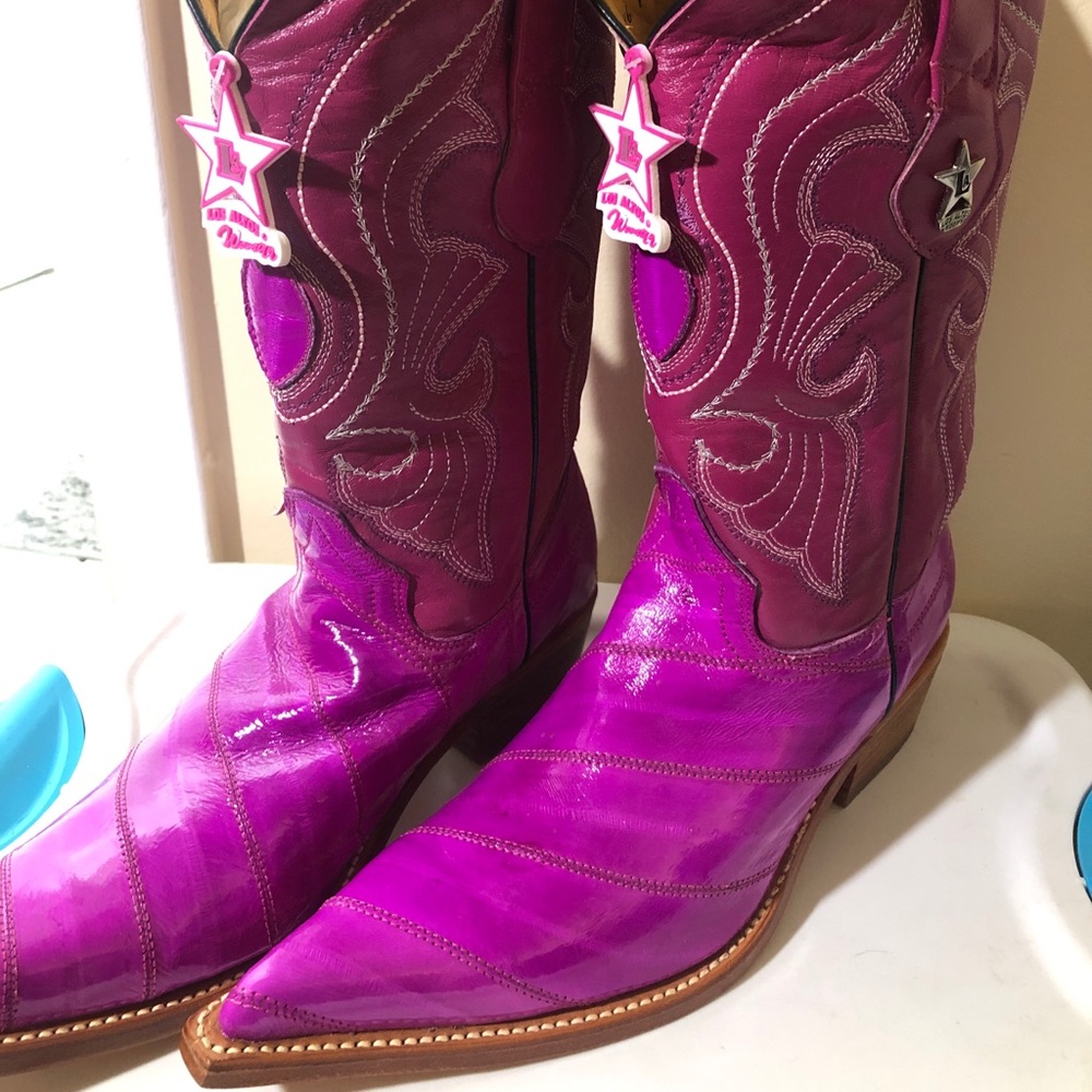 Los Altos Boots, Western Wear, size 8 genuine eel